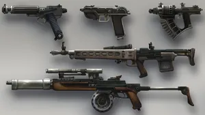 Intergalactic Warrior With Blaster Rifle Wallpaper