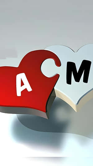 Interlocking Hearts A C M Wallpaper