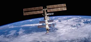 International Space Station Orbiting Earth Wallpaper