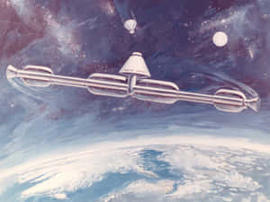 International Space Station Orbiting Earth Wallpaper