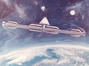 International Space Station Orbiting Earth Wallpaper