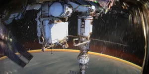 International Space Station Orbiting Earth Wallpaper