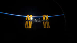 International Space Station Orbiting Earth Wallpaper