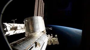 International Space Station Orbiting Earth Wallpaper