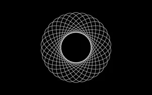 Intersecting Oval Lines Forming A Circle Wallpaper