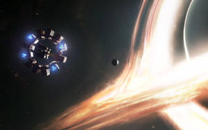 Interstellar Endurance At Gargantua Wallpaper