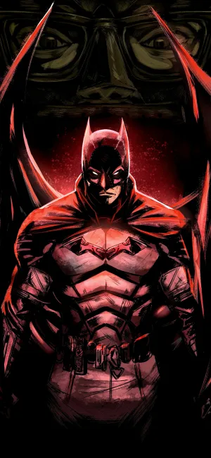 Intimidating_ Batman_ Red_ Glow Wallpaper