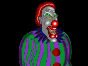 Intimidating Clown Illustration Wallpaper