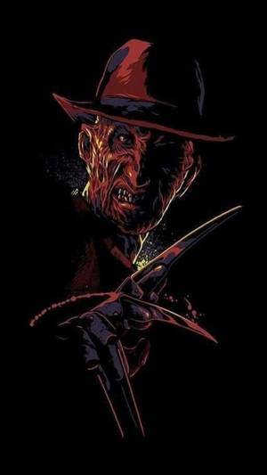 Intimidating Freddy Krueger In A Dark Setting Wallpaper