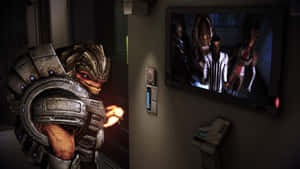 Intimidating Grunt From The Mass Effect Universe Wallpaper