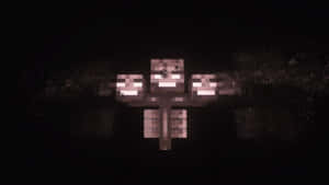 Intimidating Minecraft Wither Boss In Action Wallpaper