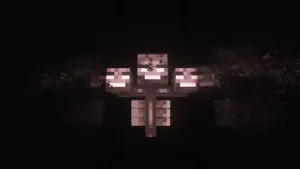 Intimidating Minecraft Wither Boss In Action Wallpaper