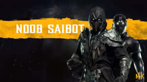 Intimidating Noob Saibot Unleashes Dark Energy In Mortal Kombat Wallpaper