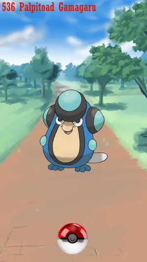 Intimidating Palpitoad Geared Up For Battle Wallpaper