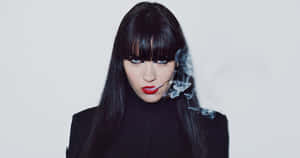Intimidating Smoking Lady Wallpaper