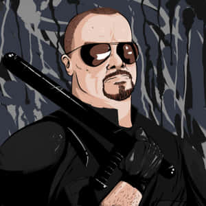 Intimidating Wrestler Artwork Wallpaper