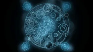 Intricate Alchemical Symbols On Aged Manuscript Wallpaper