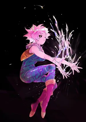 Intricate Ashido Ax120 Wallpaper In Black Wallpaper