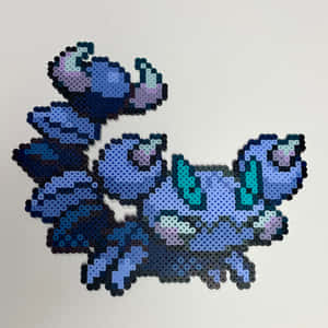 Intricate Bead Craft Depiction Of Skorupi, A Toxic Scorpion Pokémon Wallpaper