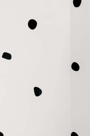 Intricate Black And White Dots Pattern Wallpaper