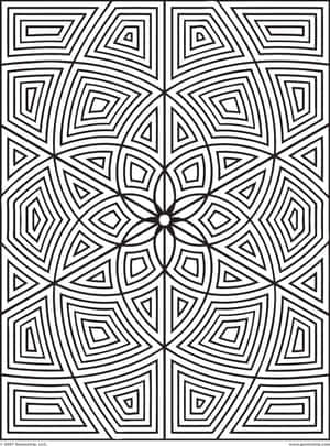 Intricate Black And White Geometric Pattern Wallpaper