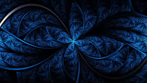 Intricate Blue Fractal Pattern Wallpaper