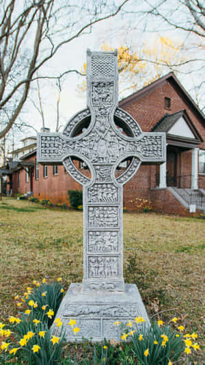 Intricate Celtic Cross Design Wallpaper