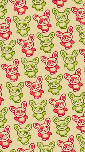 Intricate Designs Of Regular And Shiny Spinda Pokemon Wallpaper