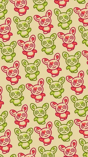 Intricate Designs Of Regular And Shiny Spinda Pokemon Wallpaper