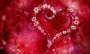 Intricate Heart Art Design Wallpaper