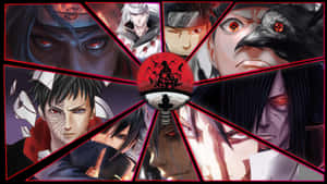 Intricate Mangekyou Sharingan Design In Red And Black Hues Wallpaper