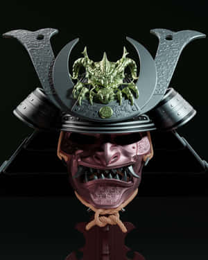 Intricate Samurai Helmet Design Wallpaper