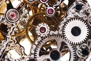 Intricate Watch Gears Closeup Wallpaper