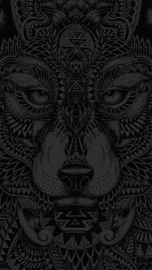 Intricate_ Wolf_ Mandala_ Artwork Wallpaper