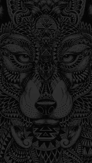 Intricate_ Wolf_ Mandala_ Artwork Wallpaper