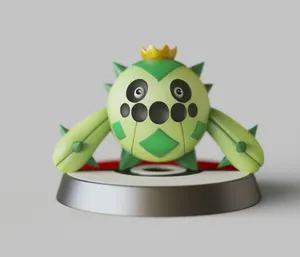 Intricately Designed Cacnea Mini Figurine Wallpaper