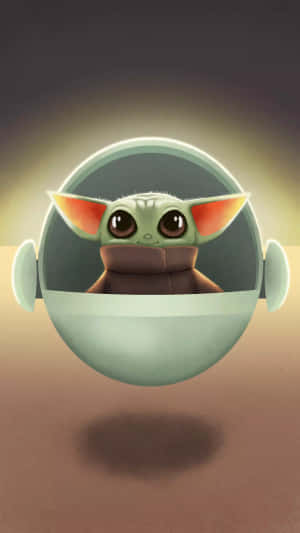 Intriguing Illustration Of Cartoon Yoda Wallpaper