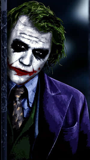 Intriguing Joker Painting On Canvas Wallpaper