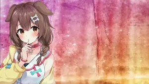 Inugami Korone In A Moment Of Zen Wallpaper