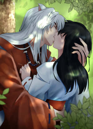 Inuyasha And Kagome - A Powerful Bond Wallpaper