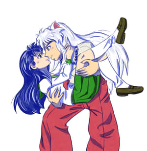 Inuyasha And Kagome's Unbreakable Bond Wallpaper