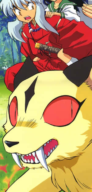 Inuyasha And Kirara - A Powerful Bond Wallpaper
