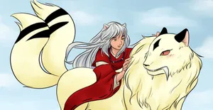 Inuyasha And Kirara - A Powerful Duo Wallpaper