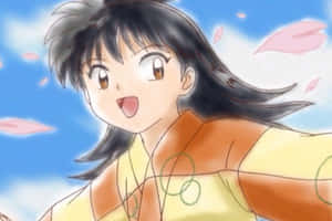 Inuyasha And Rin In A Serene Moment Wallpaper