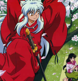 Inuyasha And Sango: Comrades In Arms Wallpaper