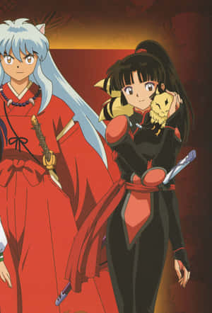 Inuyasha And Sango: Unwavering Friendship Wallpaper