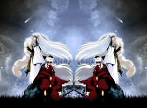 Inuyasha And Sesshomaru - Brothers In Strife Wallpaper