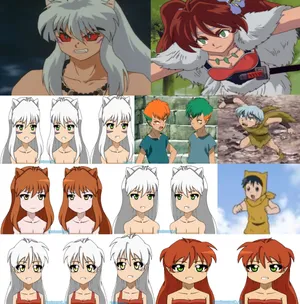 Inuyasha Ayame Standing Fiercely In The Forest Wallpaper