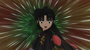 Inuyasha Character Sango Action Pose Wallpaper