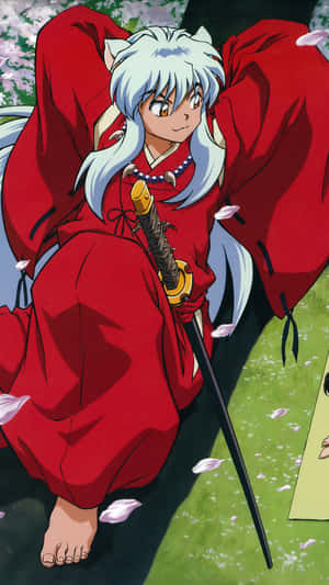 Inuyasha In Tree Phone Wallpaper